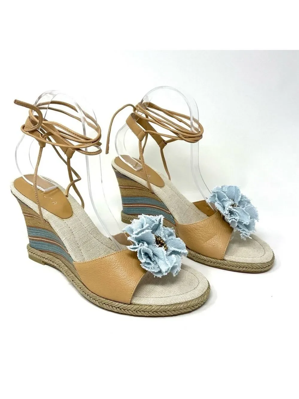 NEW Unisa Florette Wedge Tie Up Sandals Size 8.5
